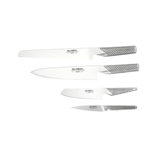 global-teikoku-5-piece-stainless-steel-knife-block-set-cromova-18-steel-chef-bre image 5