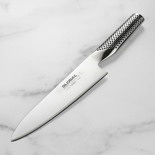 global-7-chef-s-knife-cromova-18-japanese-stainless-steel-dimpled-handle image 8