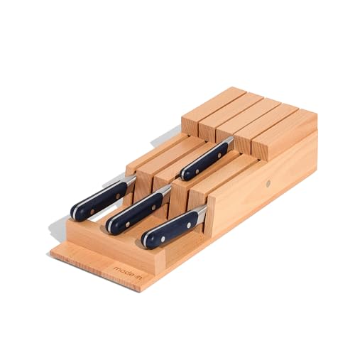 made-in-cookware-4-piece-knife-set-with-in-drawer-knife-organizer-chef-bread-par image 4