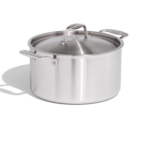 made-in-8-qt-procoat-non-stick-stock-pot-with-lid-harbour-blue-5-ply-stainless-c image 8