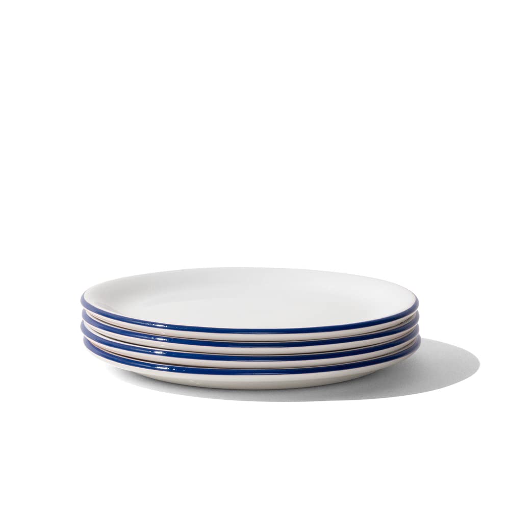 made-in-6-inch-bread-and-butter-plates-set-of-4-white-with-black-rim-alumina-vit image 8