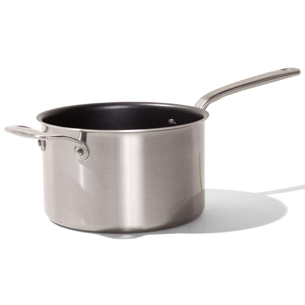 made-in-procoat-4-quart-non-stick-sauce-pan-with-lid-graphite-5-ply-stainless-cl image 1