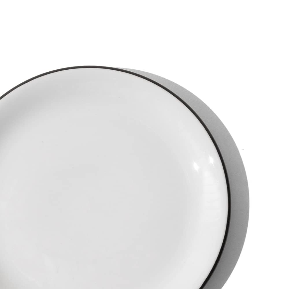 made-in-6-inch-bread-and-butter-plates-set-of-4-white-with-black-rim-alumina-vit image 2