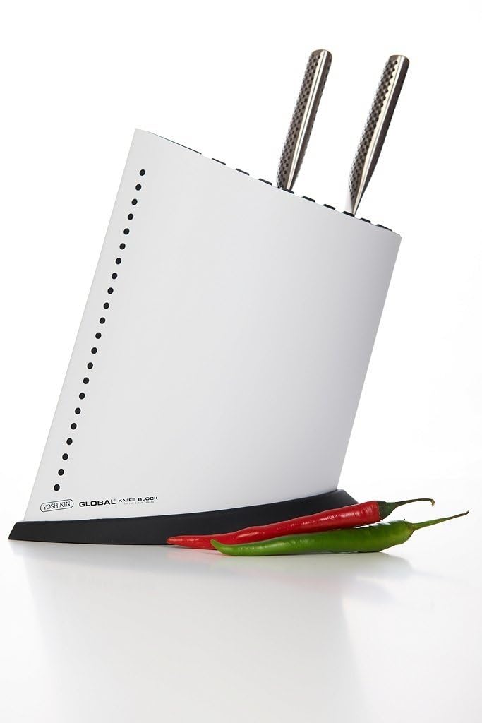 global-gkb-52-cw-10-slot-knife-block-white-contemporary-plastic-metal-kitchen-kn image 4