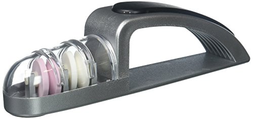 global-minosharp-440-sb-two-stage-ceramic-wheel-knife-sharpener-silver-black image 2