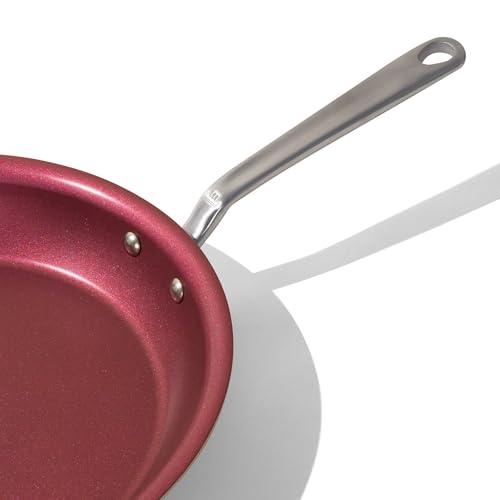 made-in-procoat-12-non-stick-frying-pan-pomme-red-5-ply-stainless-clad-nonstick- image 8