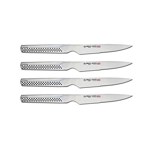 global-ukon-4-piece-steak-knife-set-cromova-18-stainless-steel-serrated-steak-kn image 4
