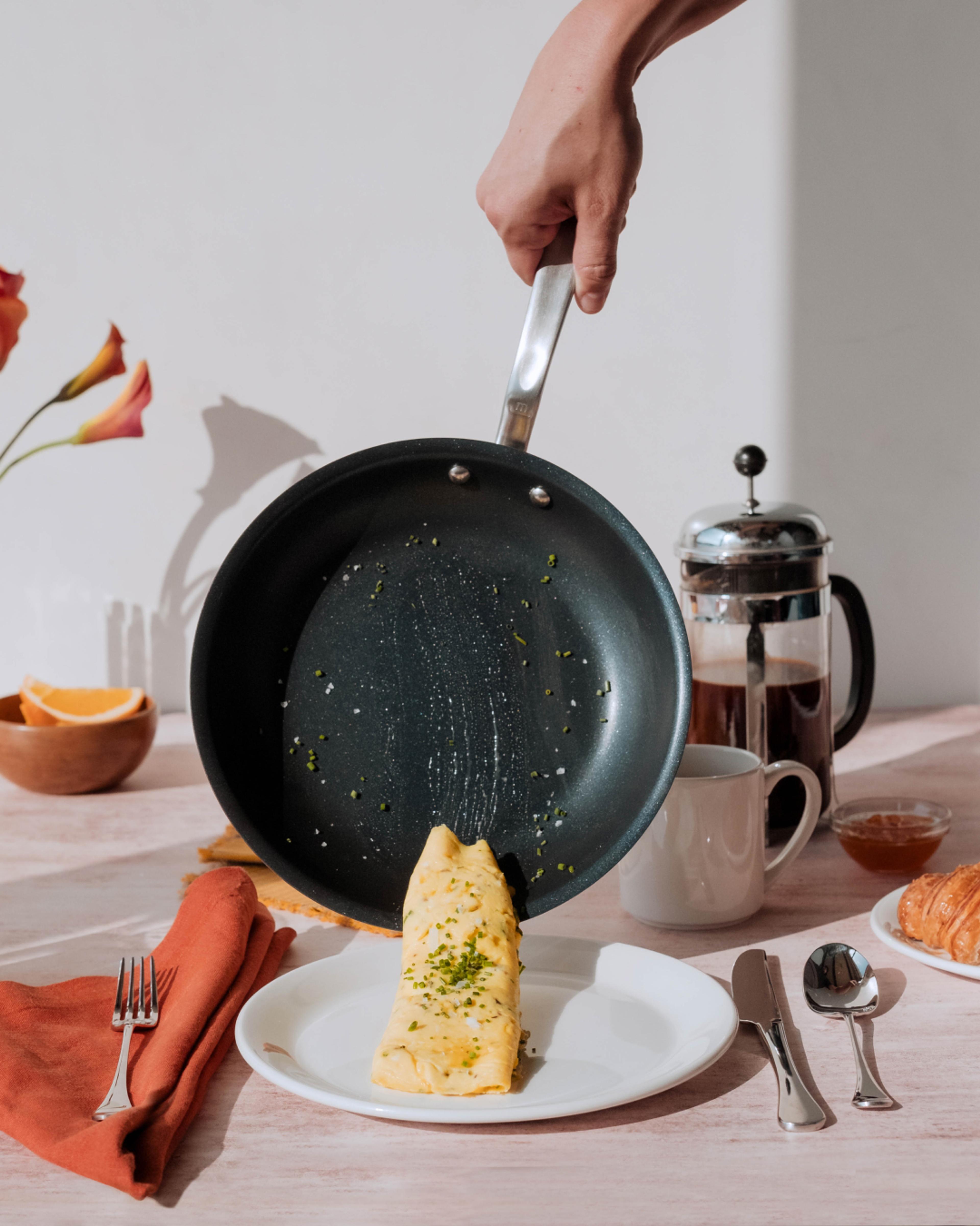 made-in-procoat-non-stick-frying-pan-set-multi-size-stainless-clad-nonstick-skil image 2
