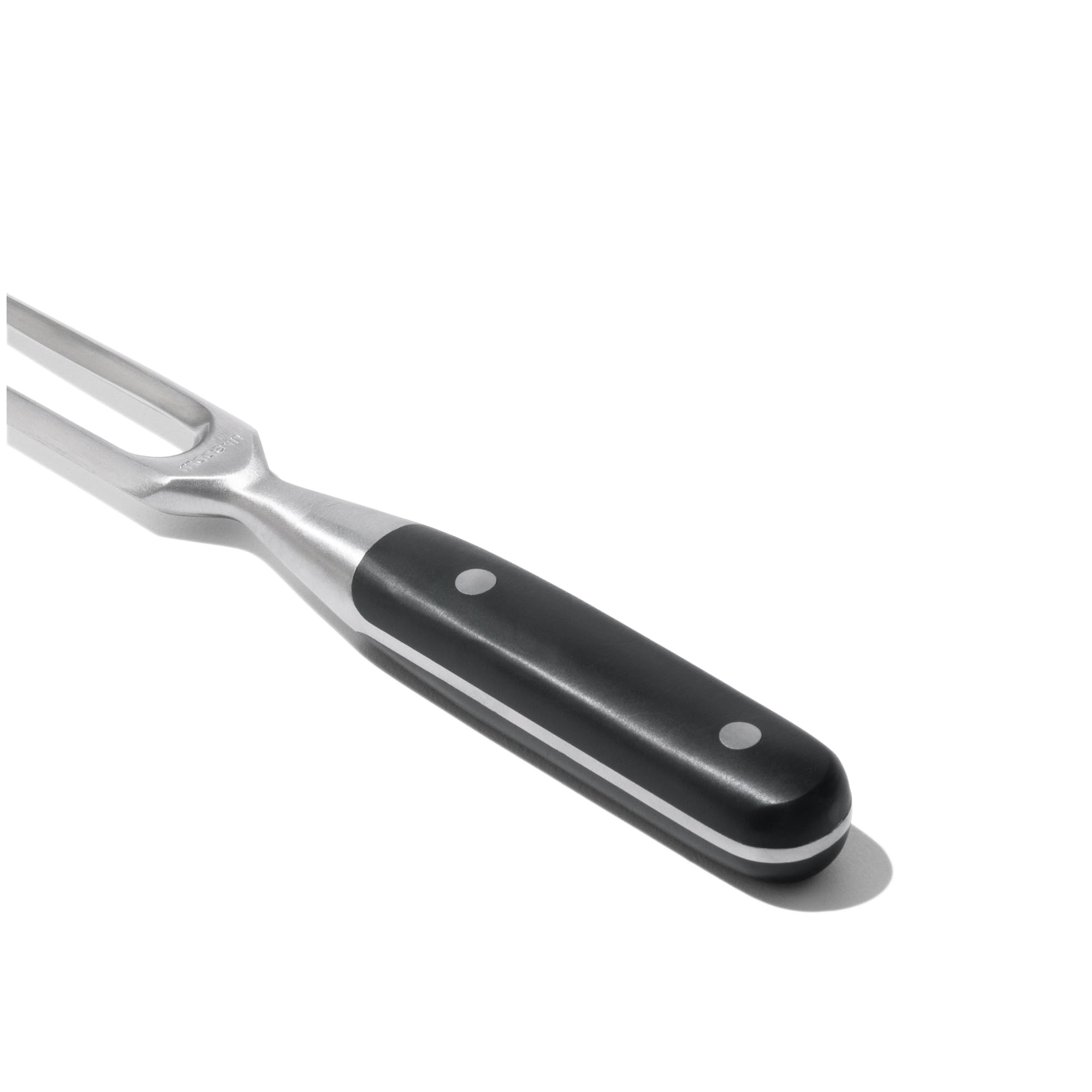 made-in-carving-fork-13-38-two-pronged-fork-brushed-430-stainless-steel-black-po image 2
