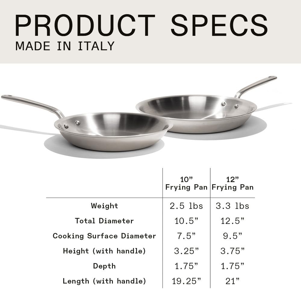 made-in-10-and-12-stainless-clad-frying-pan-with-lid-set-5-ply-crafted-in-italy- image 5