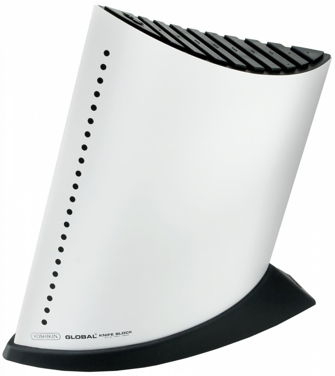 global-gkb-52-cw-10-slot-knife-block-white-contemporary-plastic-metal-kitchen-kn image 1