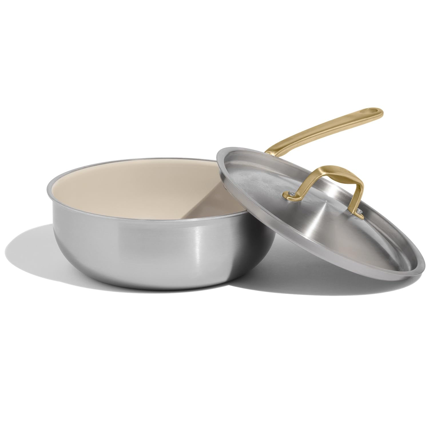 made-in-3-qt-ceramiclad-non-stick-saucier-with-lid-5-ply-stainless-clad-antique- image 1
