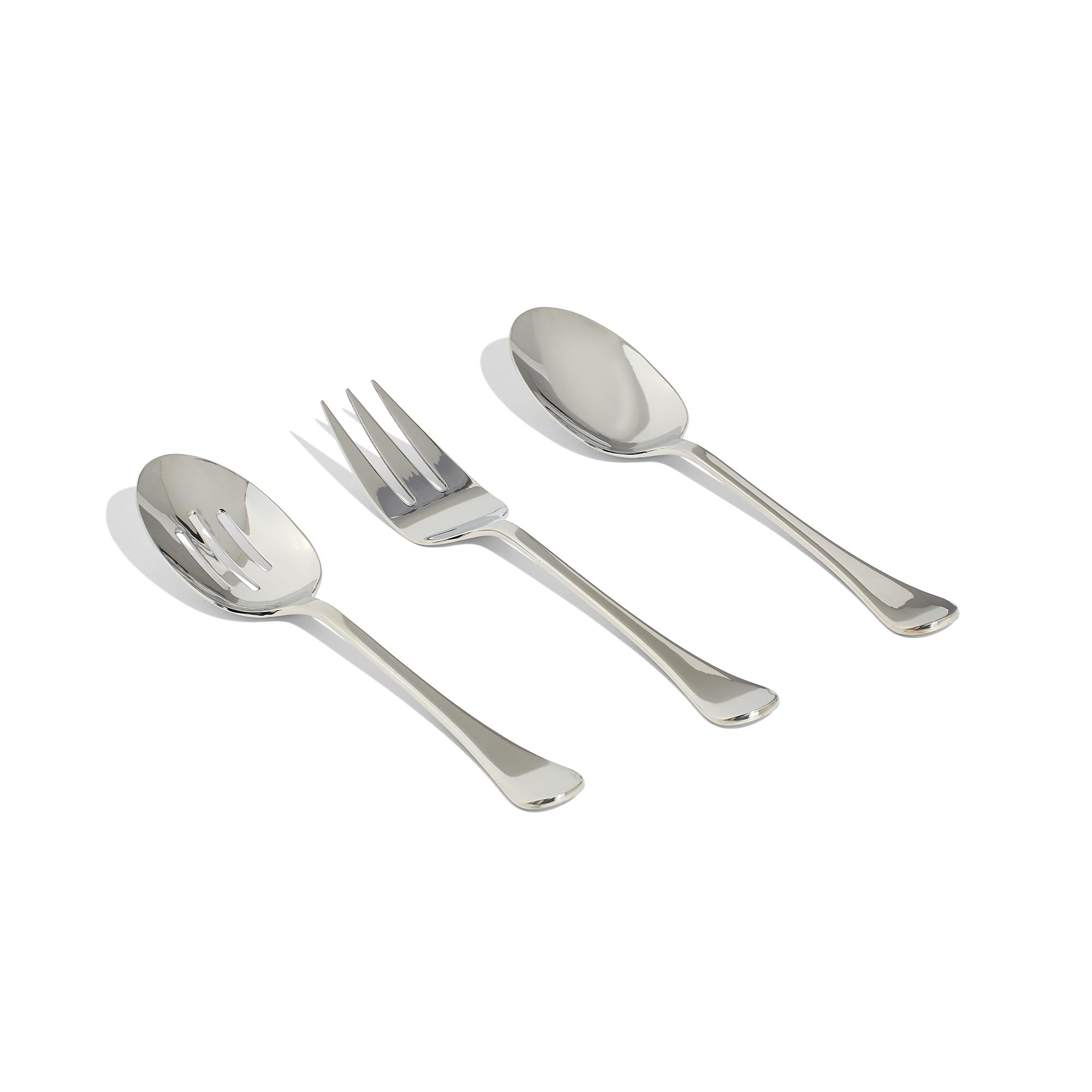 made-in-stainless-steel-serving-utensil-set-fork-spoon-and-slotted-spoon-dishwas image 1