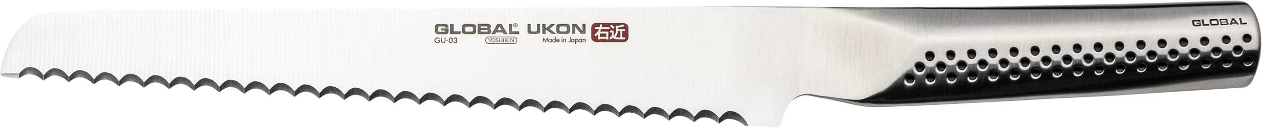 global-ukon-gu-03-9-inch-22cm-serrated-bread-knife-japanese-cromova-18-stainless image 1