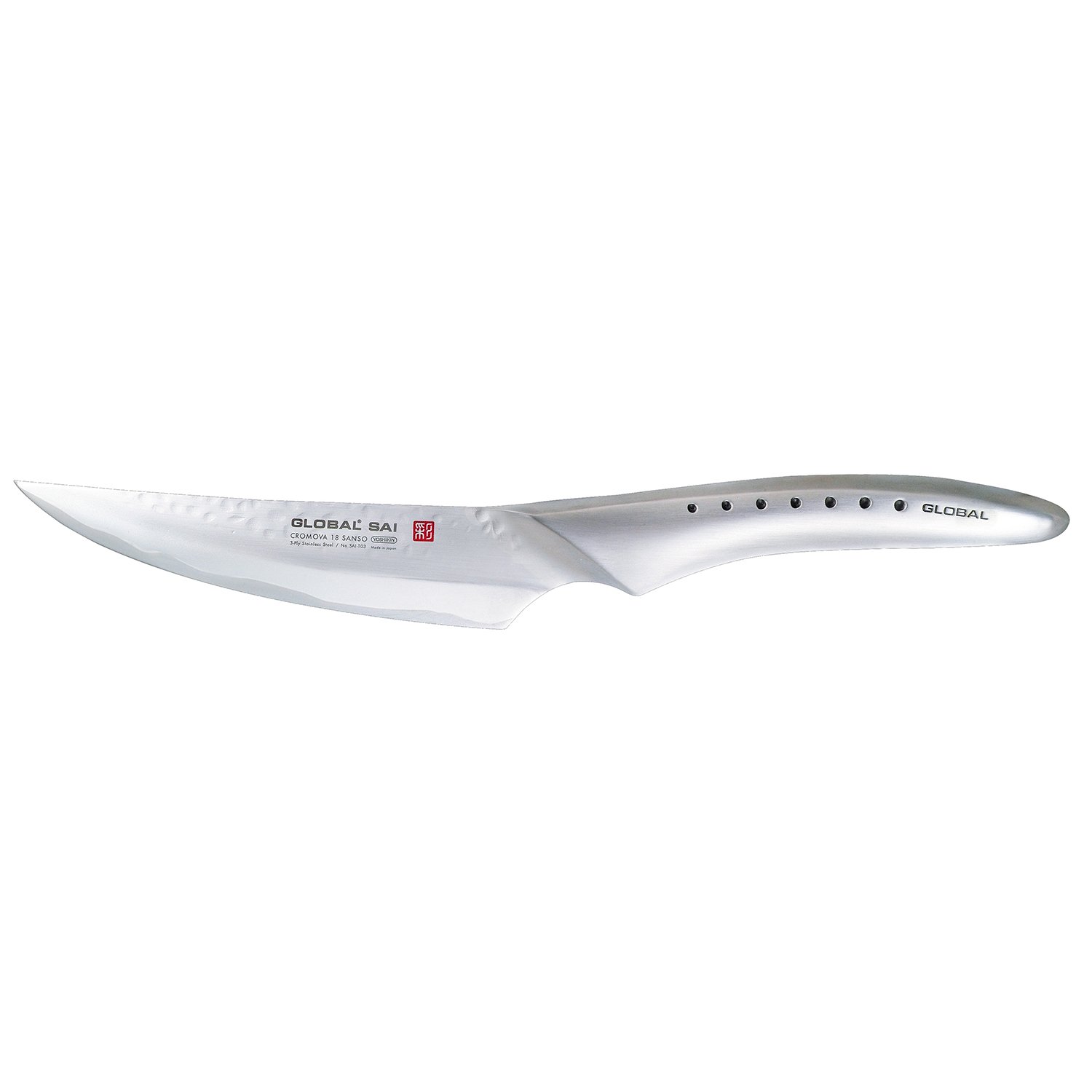 global-sai-t00-sai-3-steak-knife-4-1-2-cordova-18-stainless-steel-with-hammered- image 1