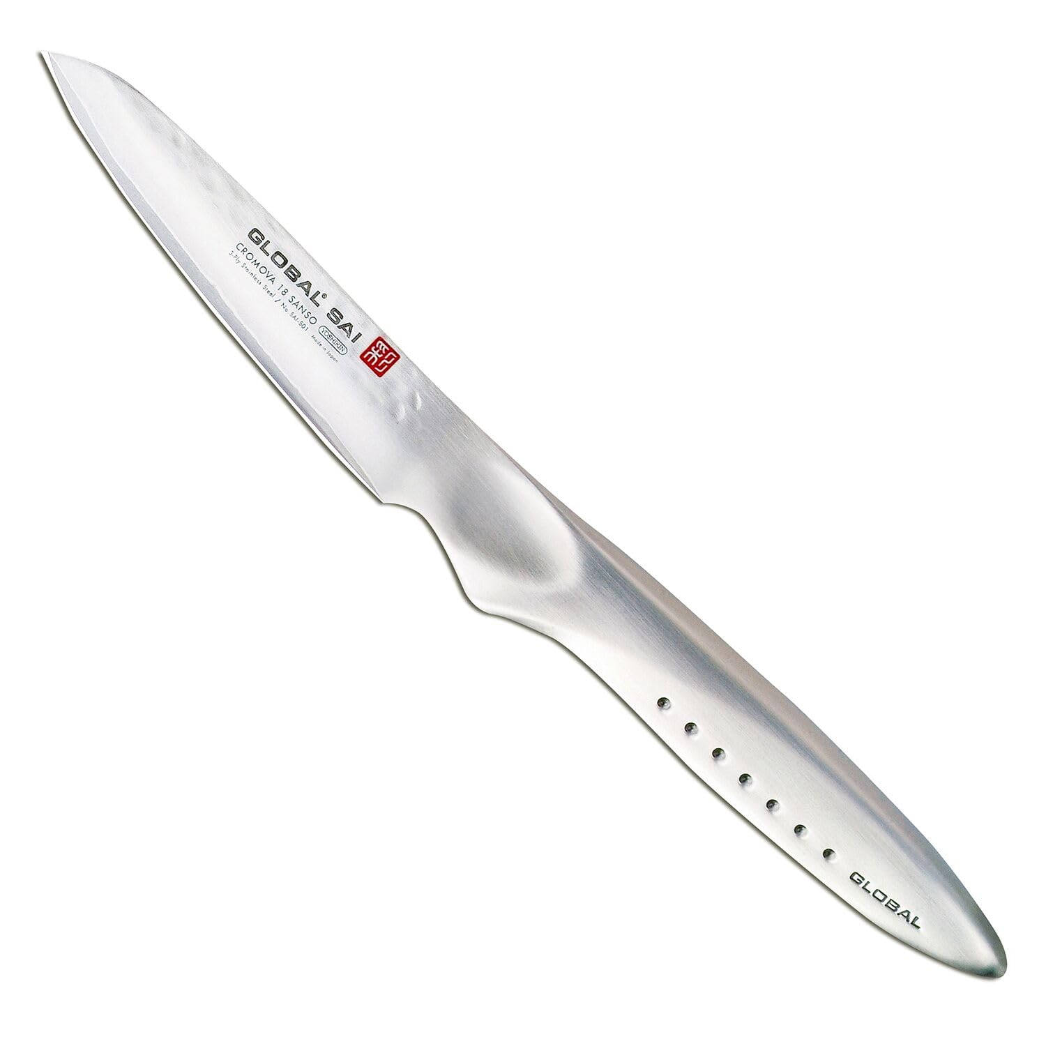 global-sai-sai-s02-4-inch-paring-knife-hammered-cromova-18-stainless-steel-ergon image 2