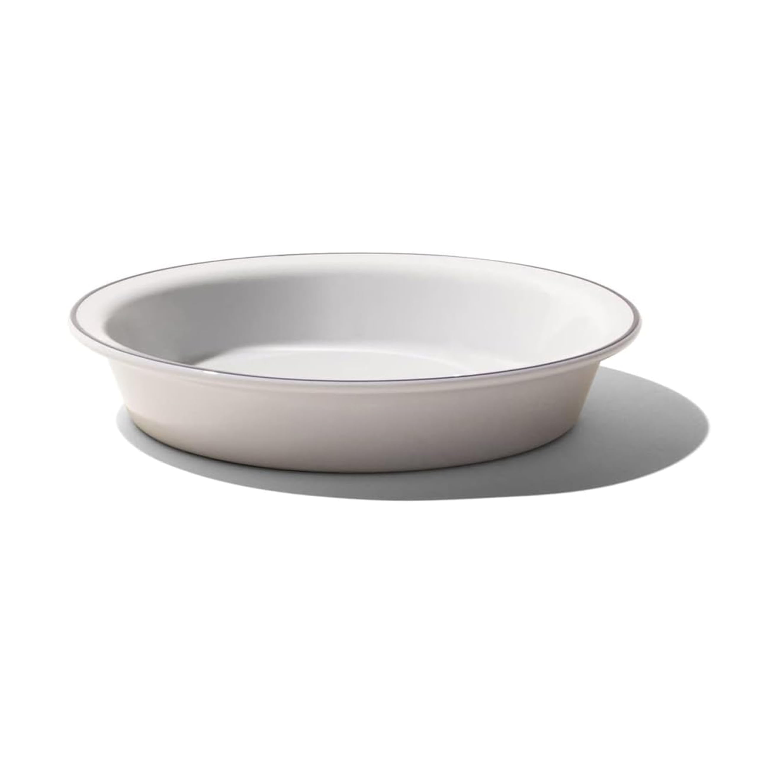 made-in-9-pie-dish-navy-rim-handcrafted-french-porcelain-professional-bakeware image 1
