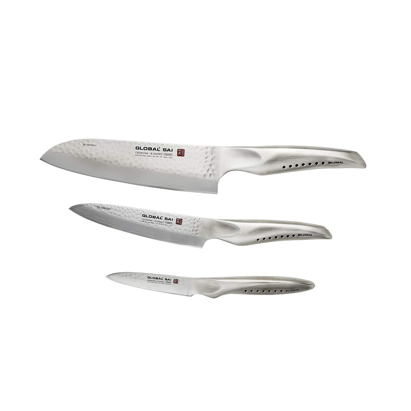 global-sai-3001-3-piece-knife-set-7-5-santoku-6-utility-and-3-5-paring-hammered- image 1