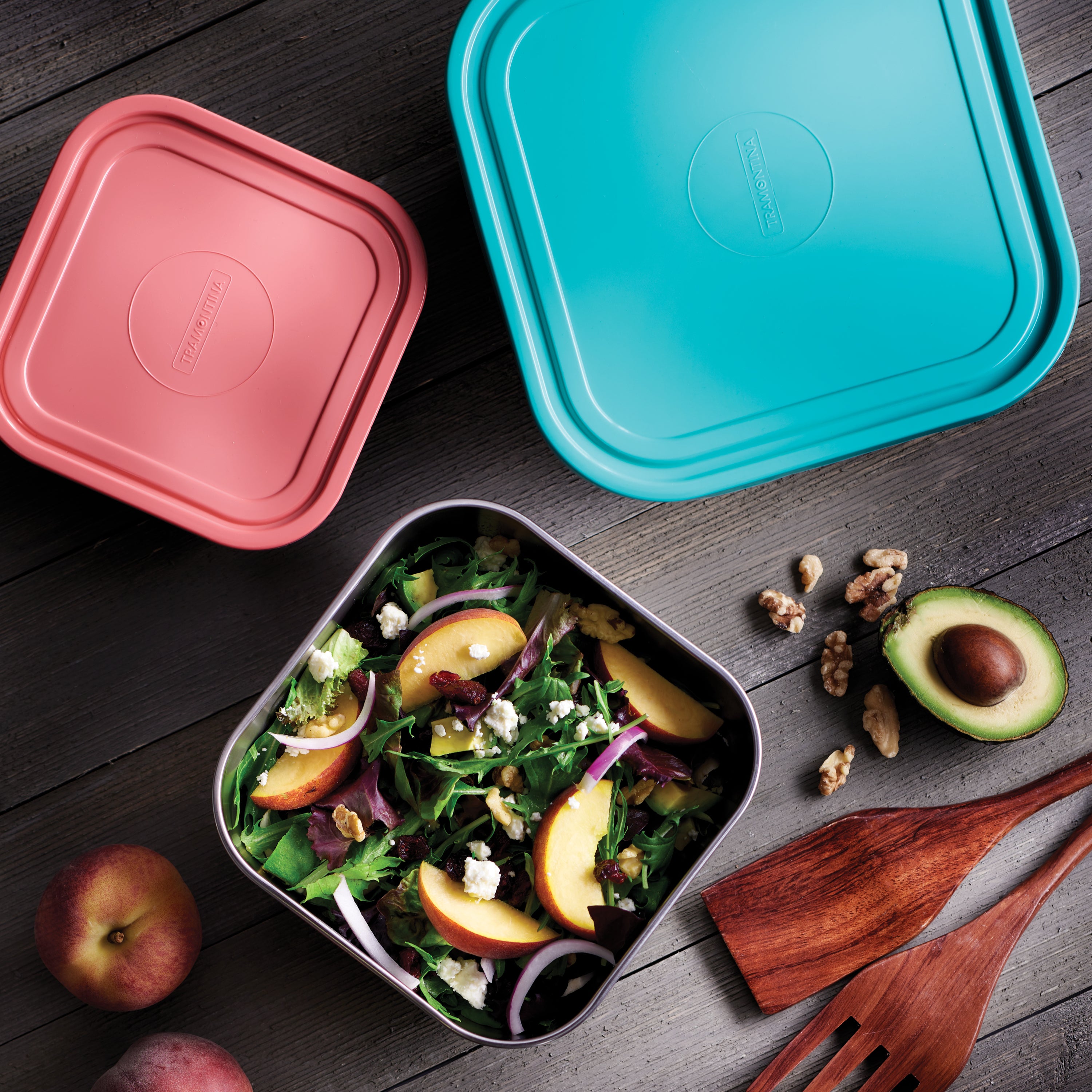 tramontina-6-piece-stainless-steel-covered-square-container-set-multi-color-lids image 4