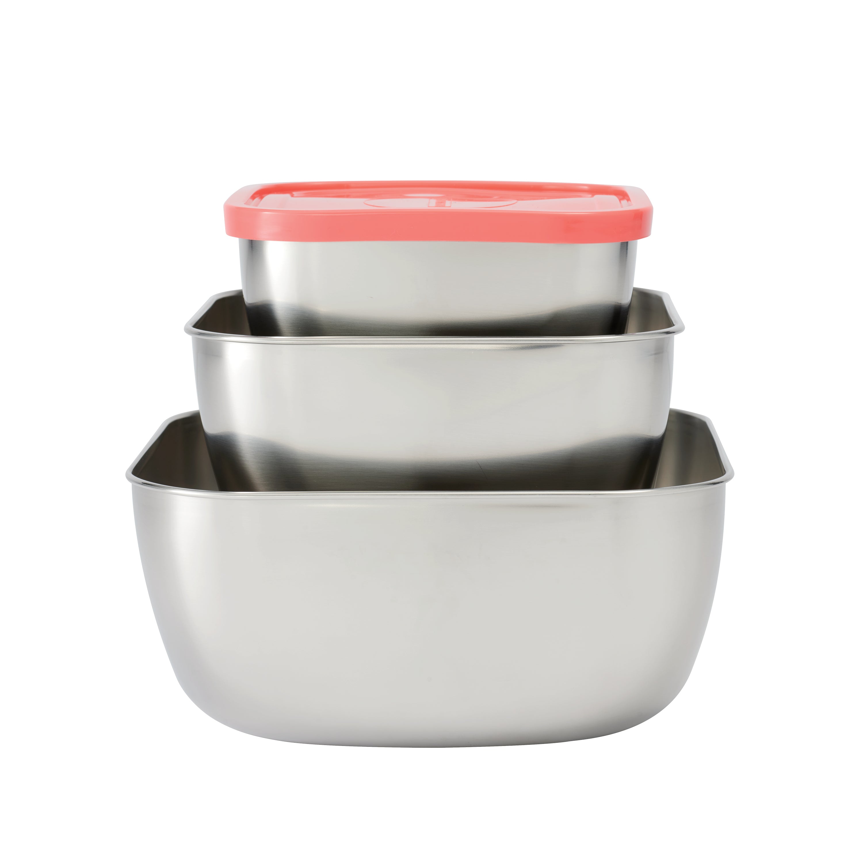 tramontina-6-piece-stainless-steel-covered-square-container-set-multi-color-lids image 2
