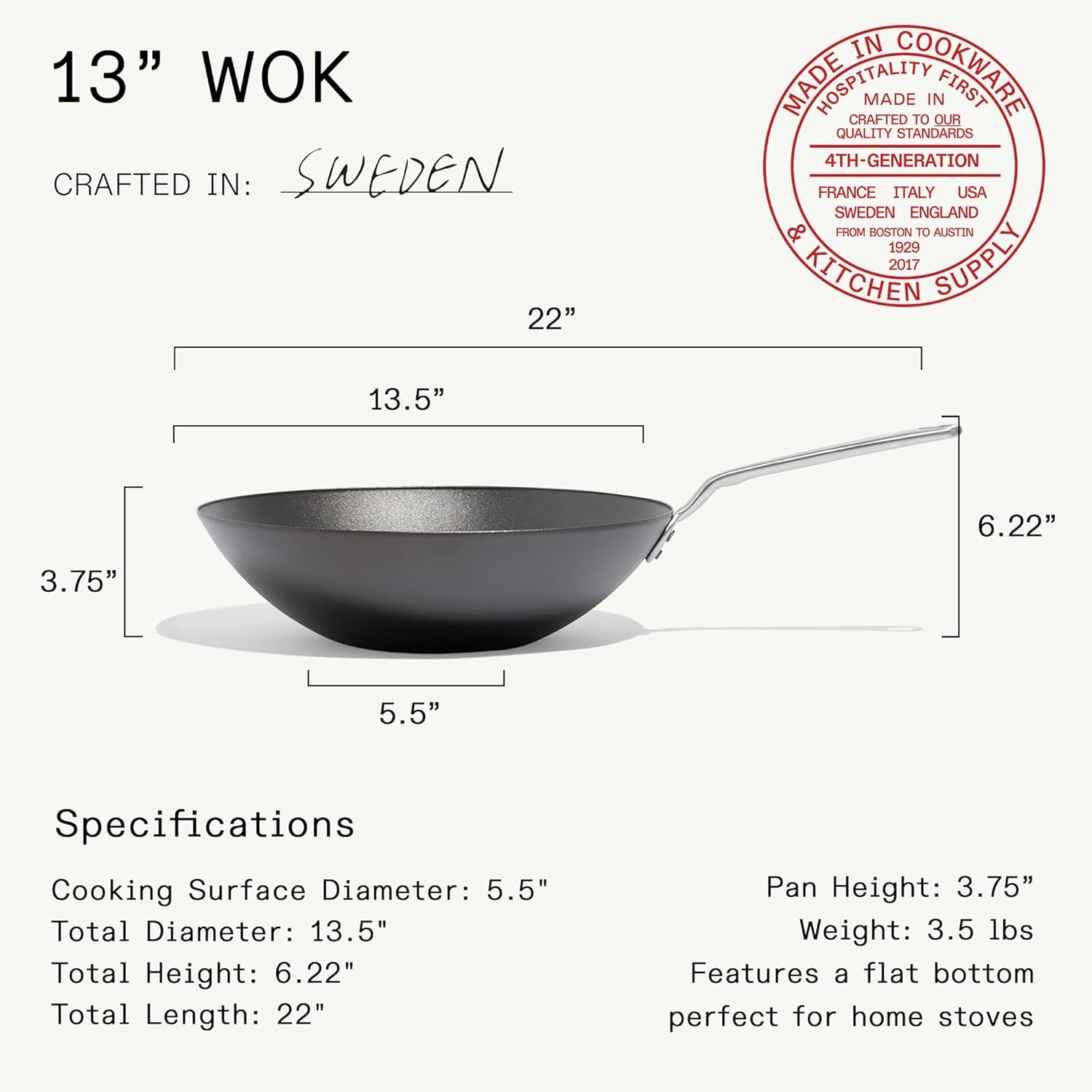 made-in-cookware-13-seasoned-carbon-steel-wok-crafted-in-sweden-induction-compat image 2