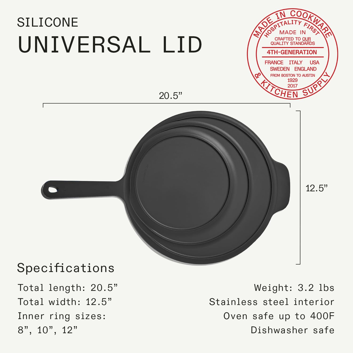 made-in-frying-pan-silicone-universal-lid-9-in-1-design-fits-8-10-12-pans-stainl image 5