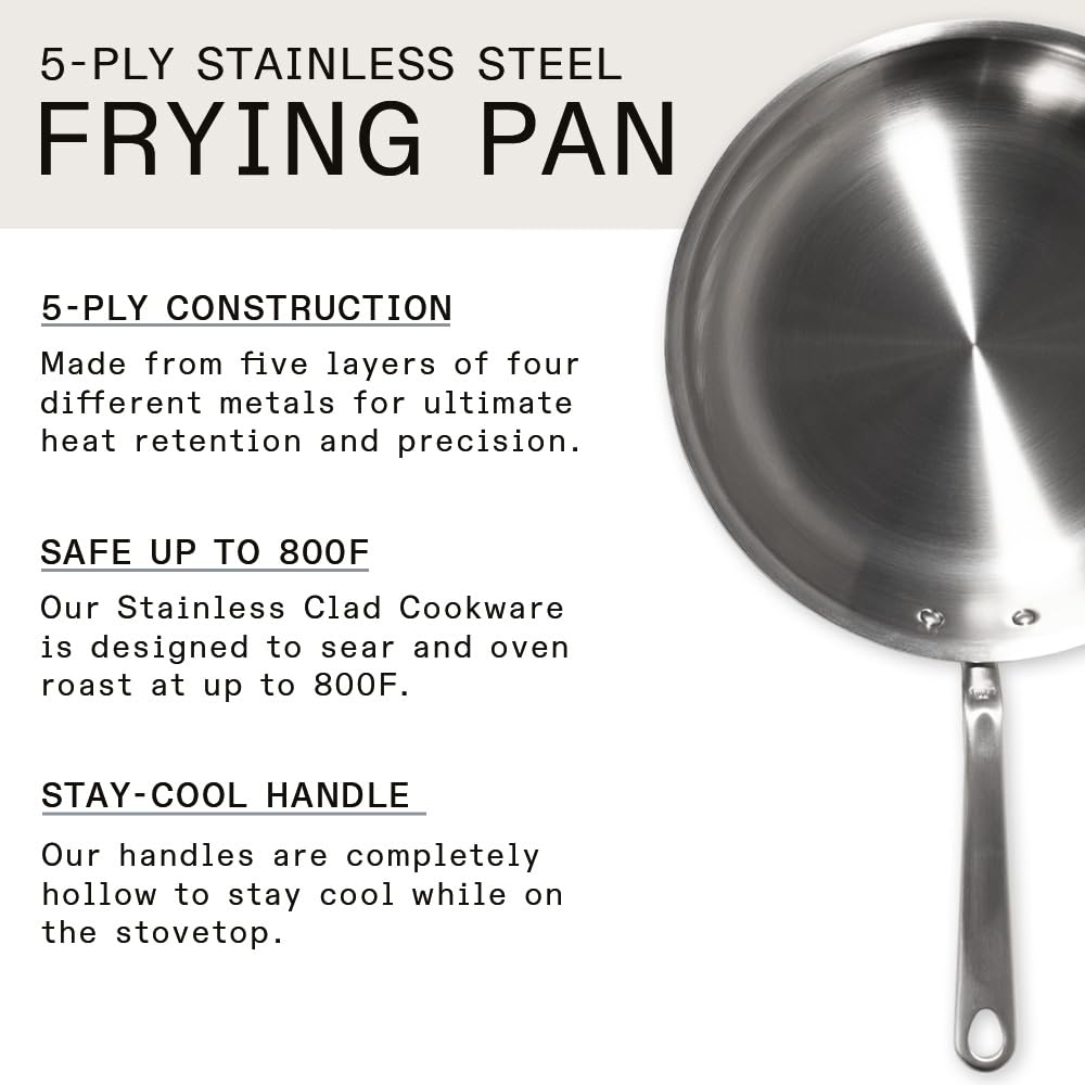 made-in-10-and-12-stainless-clad-frying-pan-with-lid-set-5-ply-crafted-in-italy- image 3