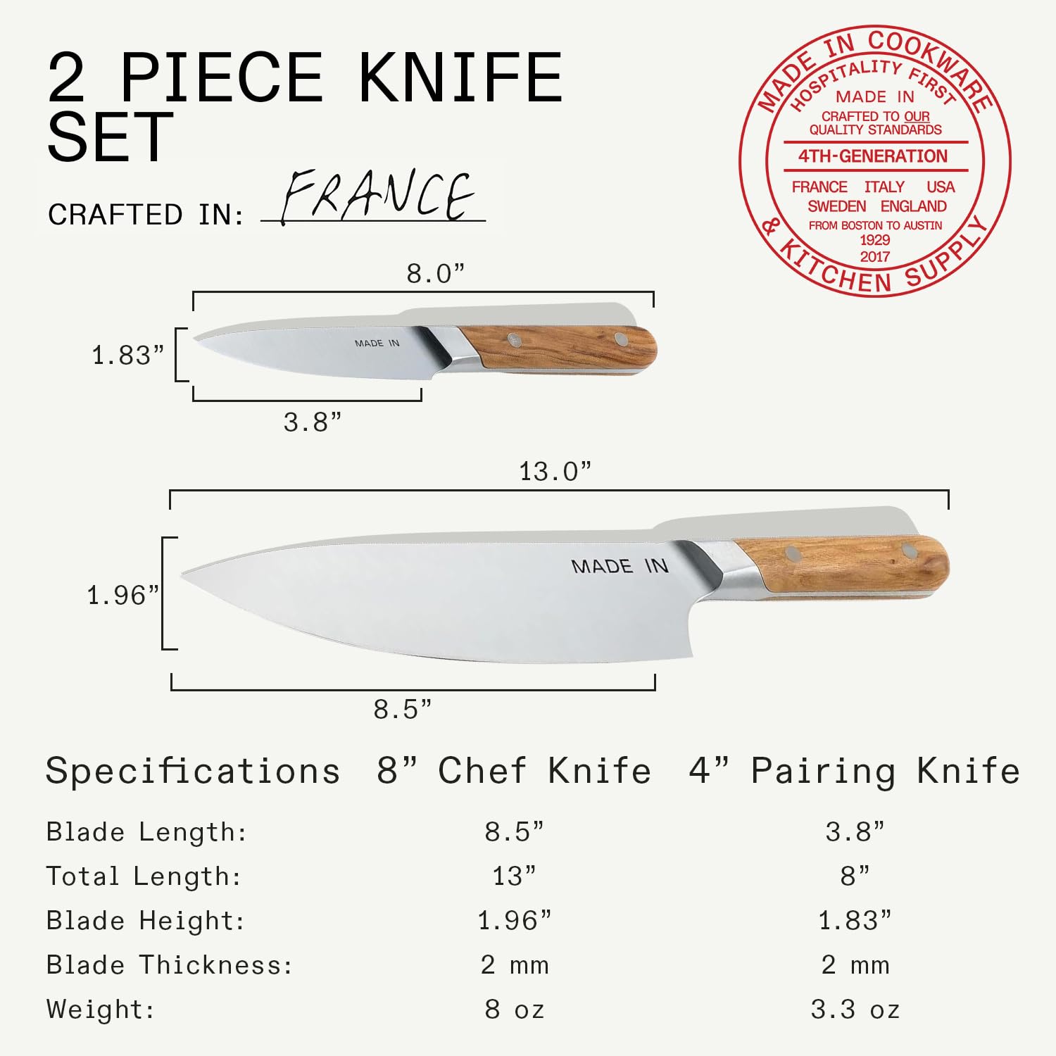 made-in-2-piece-french-knife-set-with-olive-wood-handles-8-chef-knife-and-4-pari image 4