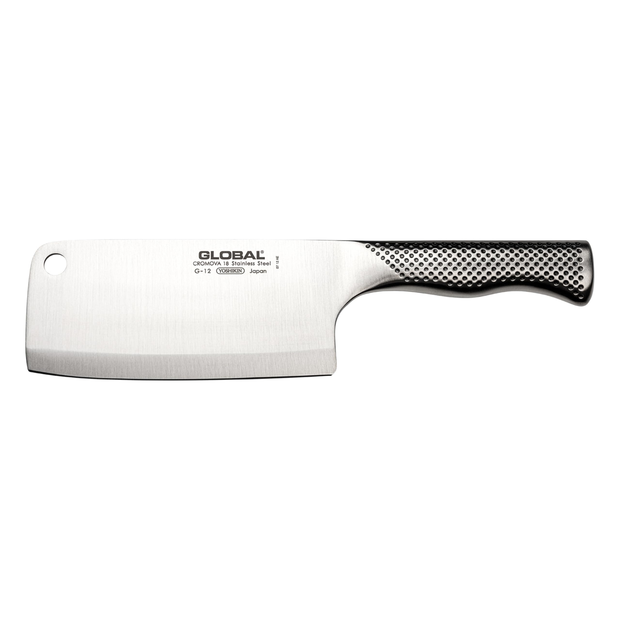 global-g-12-6-1-2-meat-cleaver-bolsterless-all-stainless-butcher-cleaver-razor-s image 1