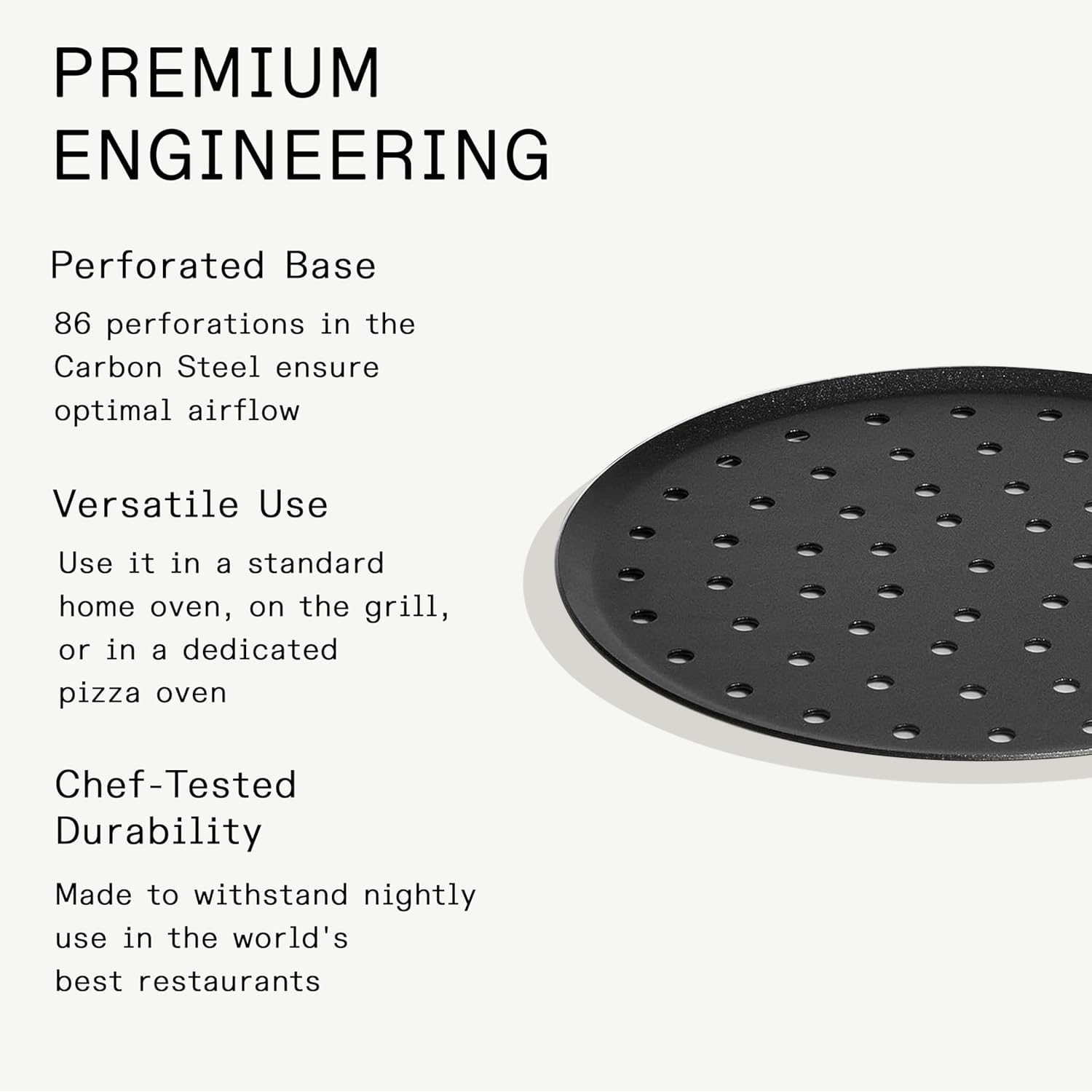 made-in-seasoned-12-carbon-pizza-steel-pre-seasoned-perforated-baking-steel-craf image 2