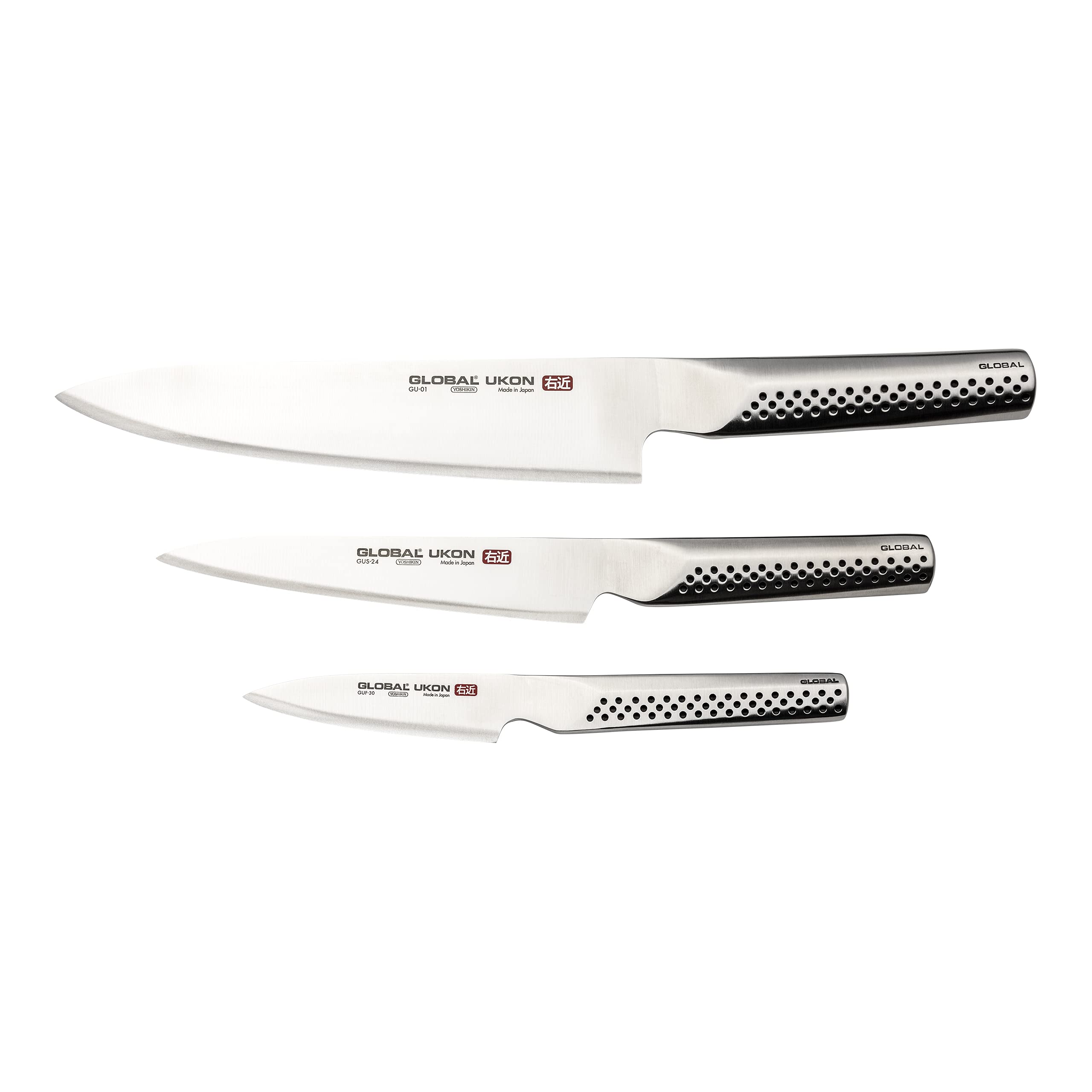 global-gu-3002-ukon-3-piece-kitchen-knife-set-cromova-18-stainless-steel image 1