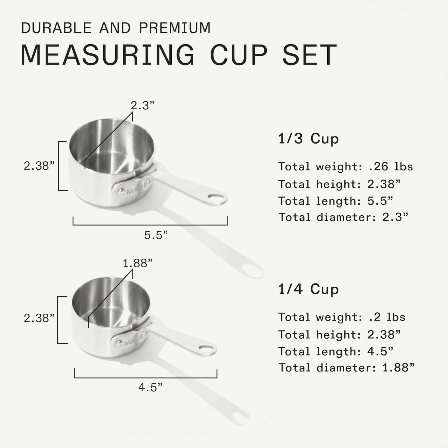 made-in-cookware-stainless-steel-measuring-cup-set-4-piece-stackable-304-stainle image 6