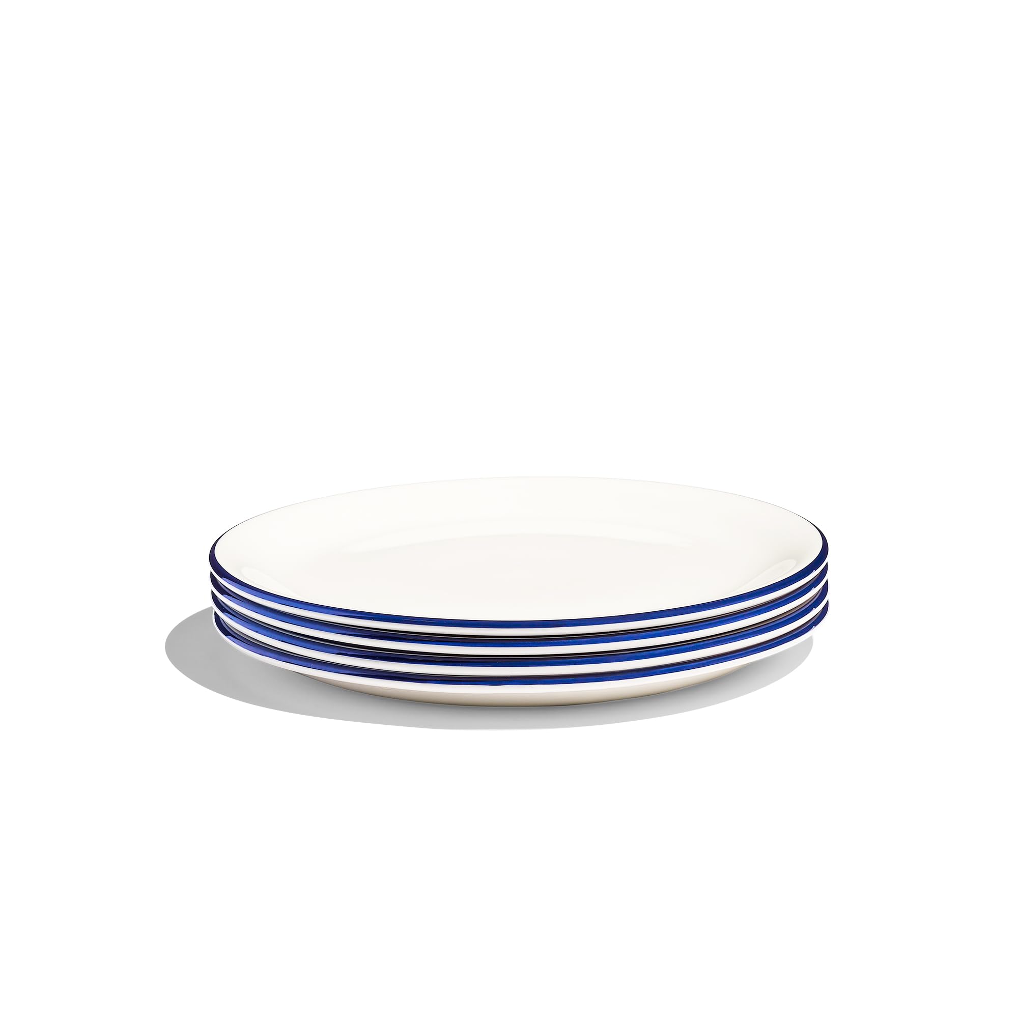 made-in-cookware-set-of-4-appetizer-plates-8-inch-white-with-navy-rim-porcelain- image 2