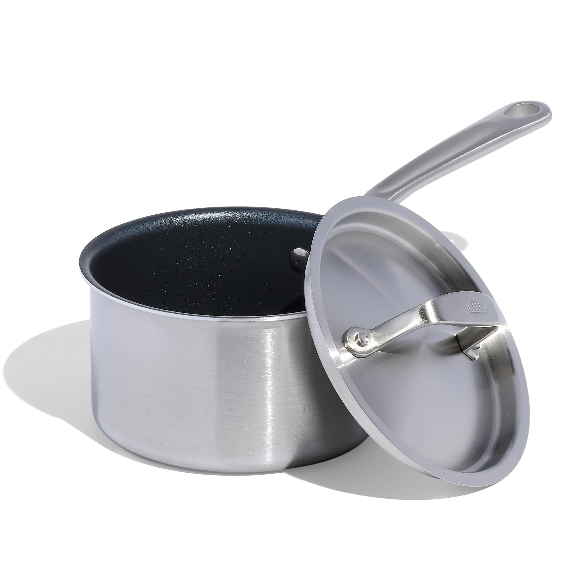 made-in-procoat-2-quart-non-stick-sauce-pan-with-lid-graphite-5-ply-stainless-cl image 1