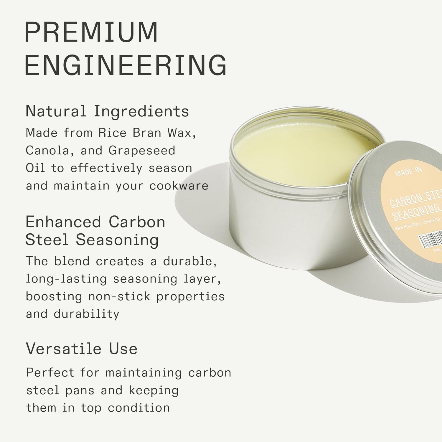 made-in-carbon-steel-seasoning-wax-6-oz-rice-bran-wax-canola-grapeseed-oil-craft image 3