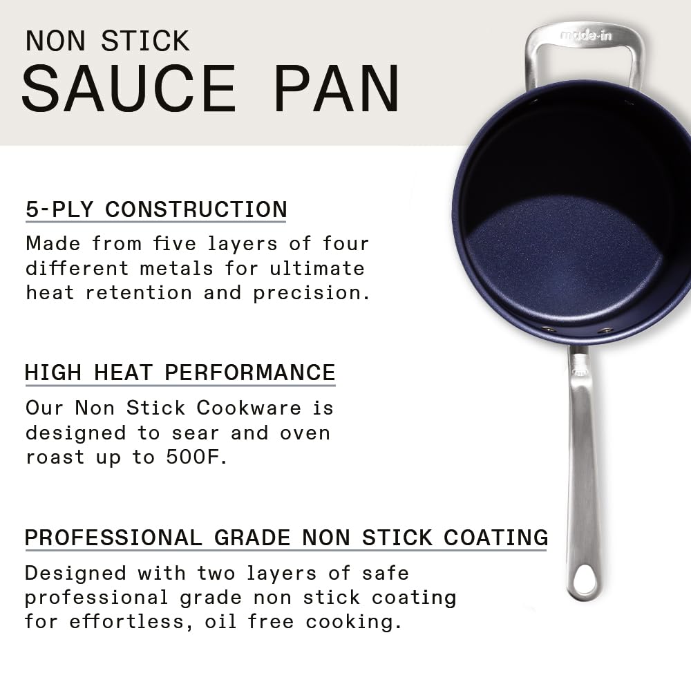 made-in-procoat-4-quart-non-stick-sauce-pan-harbour-blue-5-ply-stainless-clad-ma image 3
