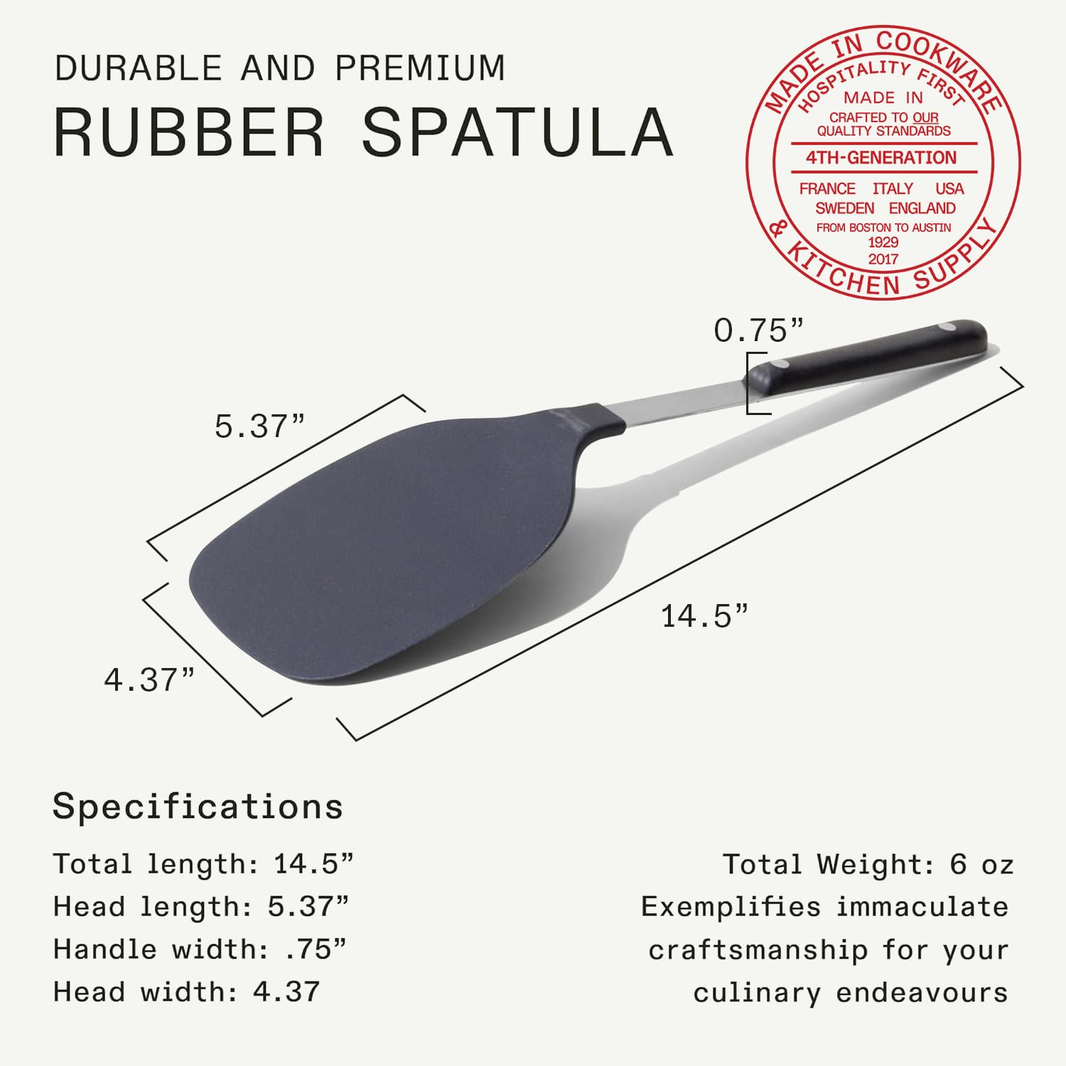 made-in-rubber-spatula-harbour-blue-14-5-silicone-head-stainless-steel-kitchen-s image 5