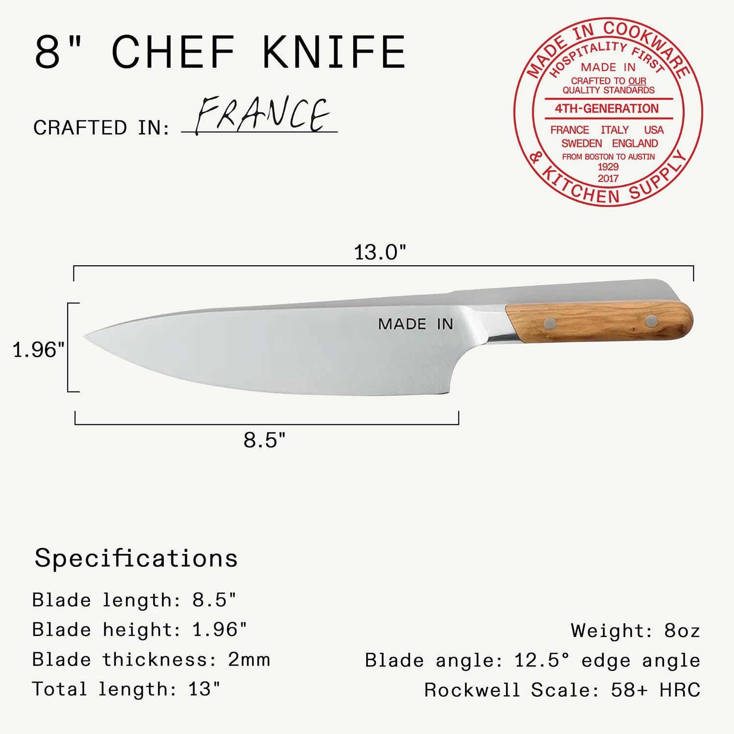 made-in-8-chef-knife-full-tang-olive-wood-handle-forged-in-france-from-nitrogen- image 5