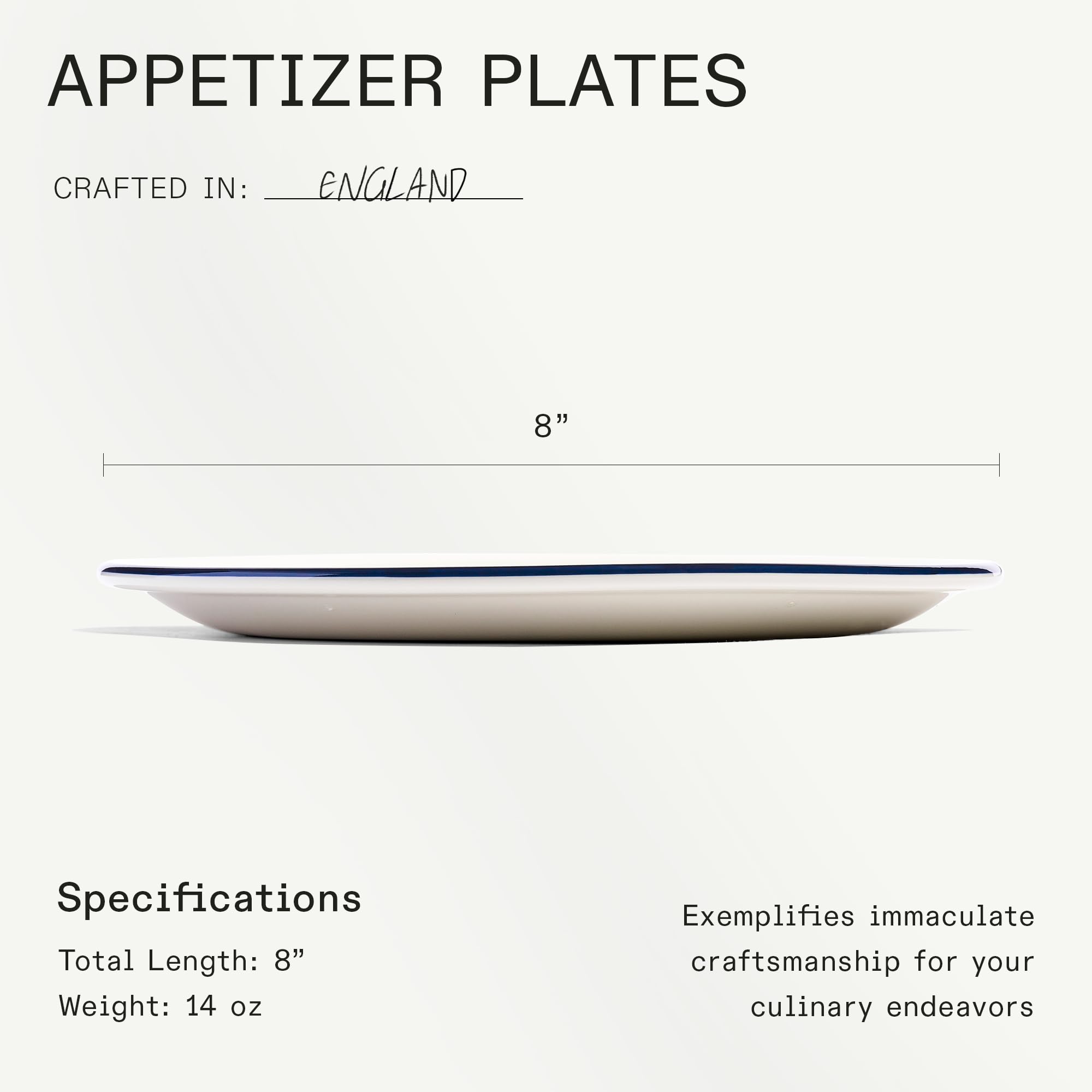made-in-cookware-set-of-4-appetizer-plates-8-inch-white-with-navy-rim-porcelain- image 5
