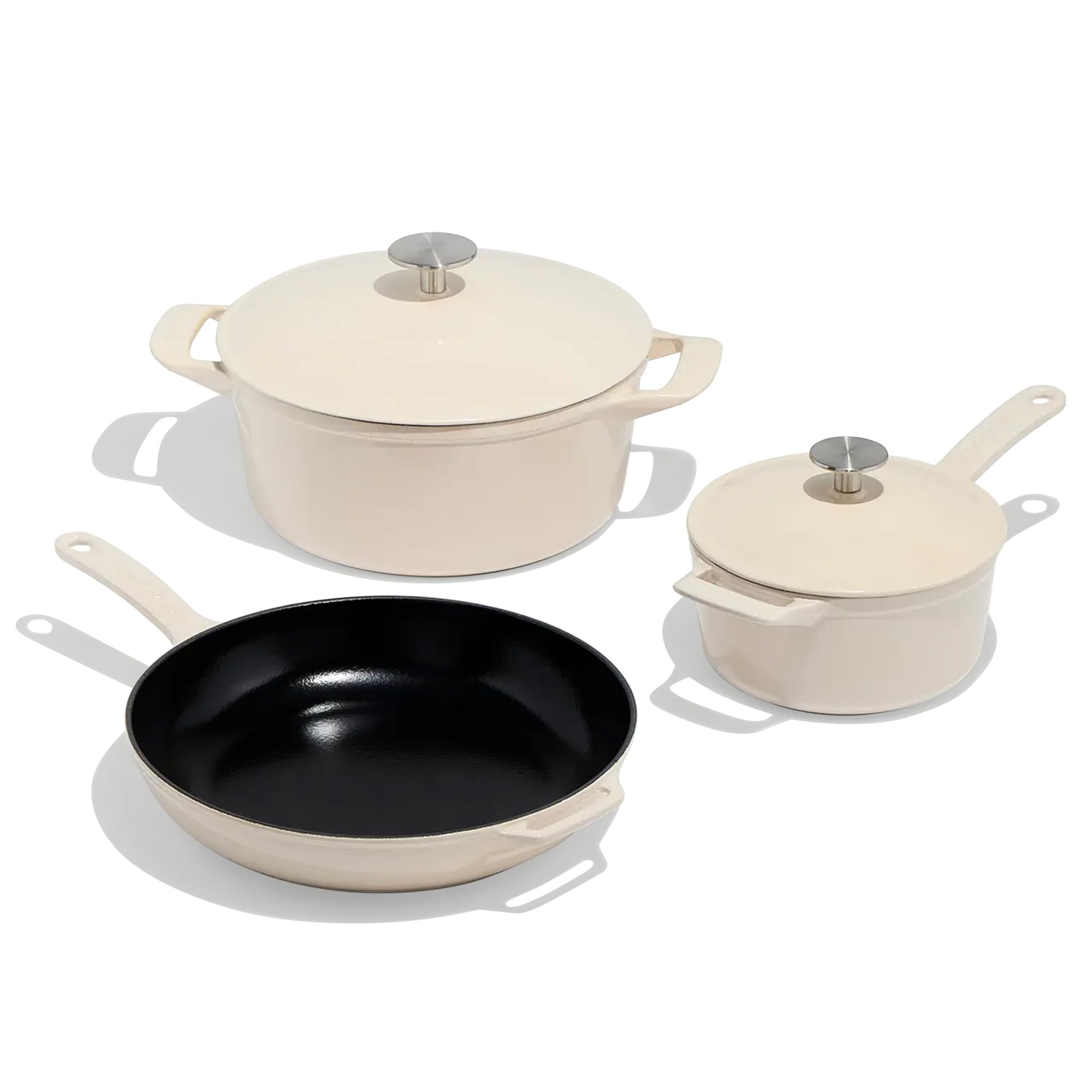 made-in-5-piece-enameled-cast-iron-cookware-set-blue-dutch-oven-with-lid-skillet image 8
