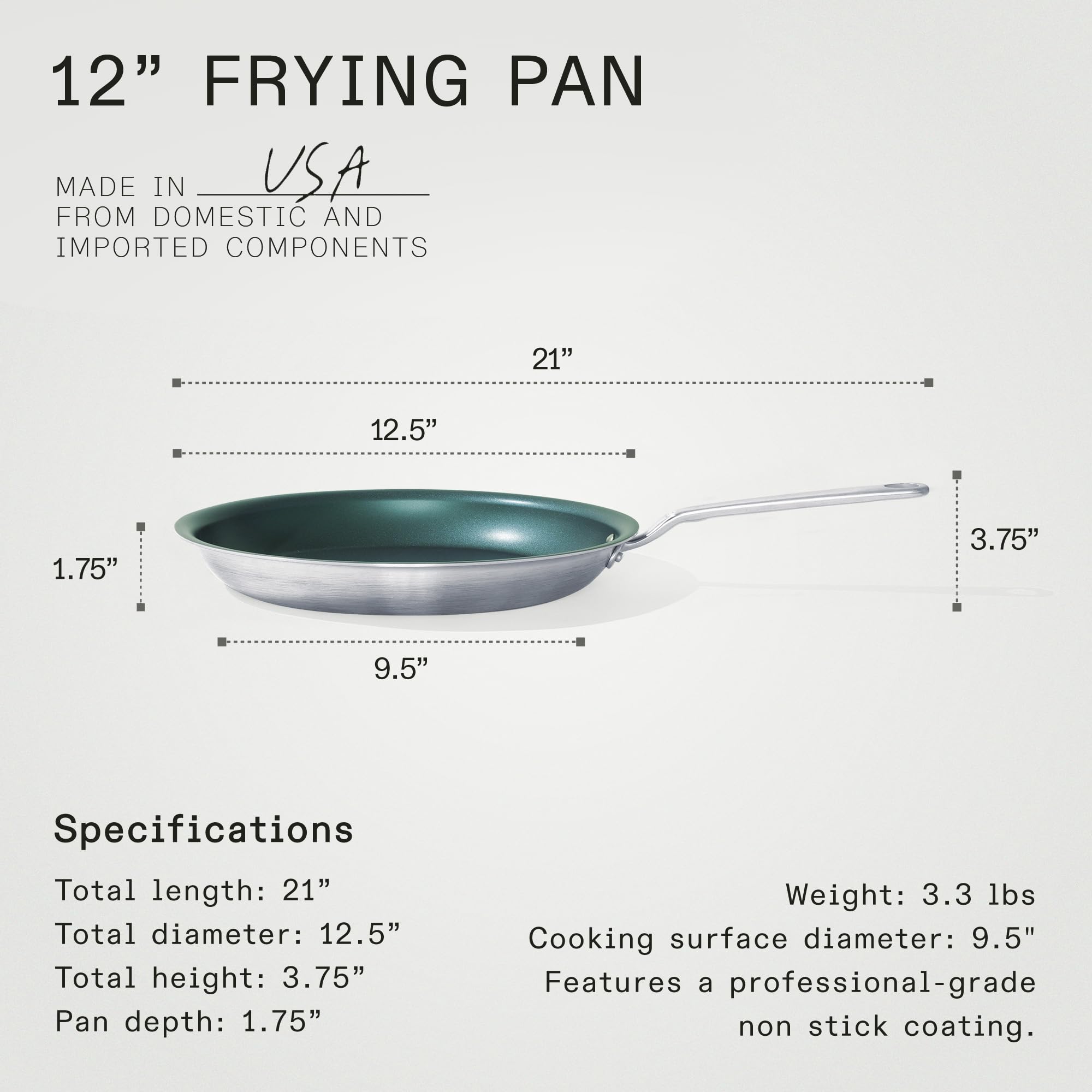 made-in-procoat-12-non-stick-frying-pan-hudson-green-5-ply-stainless-clad-nonsti image 5