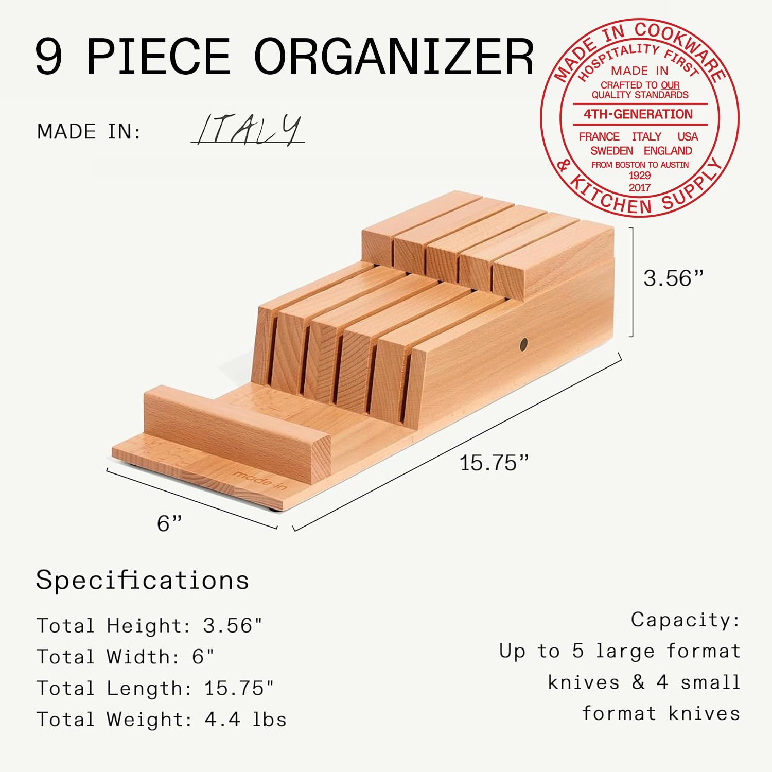 made-in-9-piece-in-drawer-knife-organizer-italian-beechwood-crafted-in-italy image 5