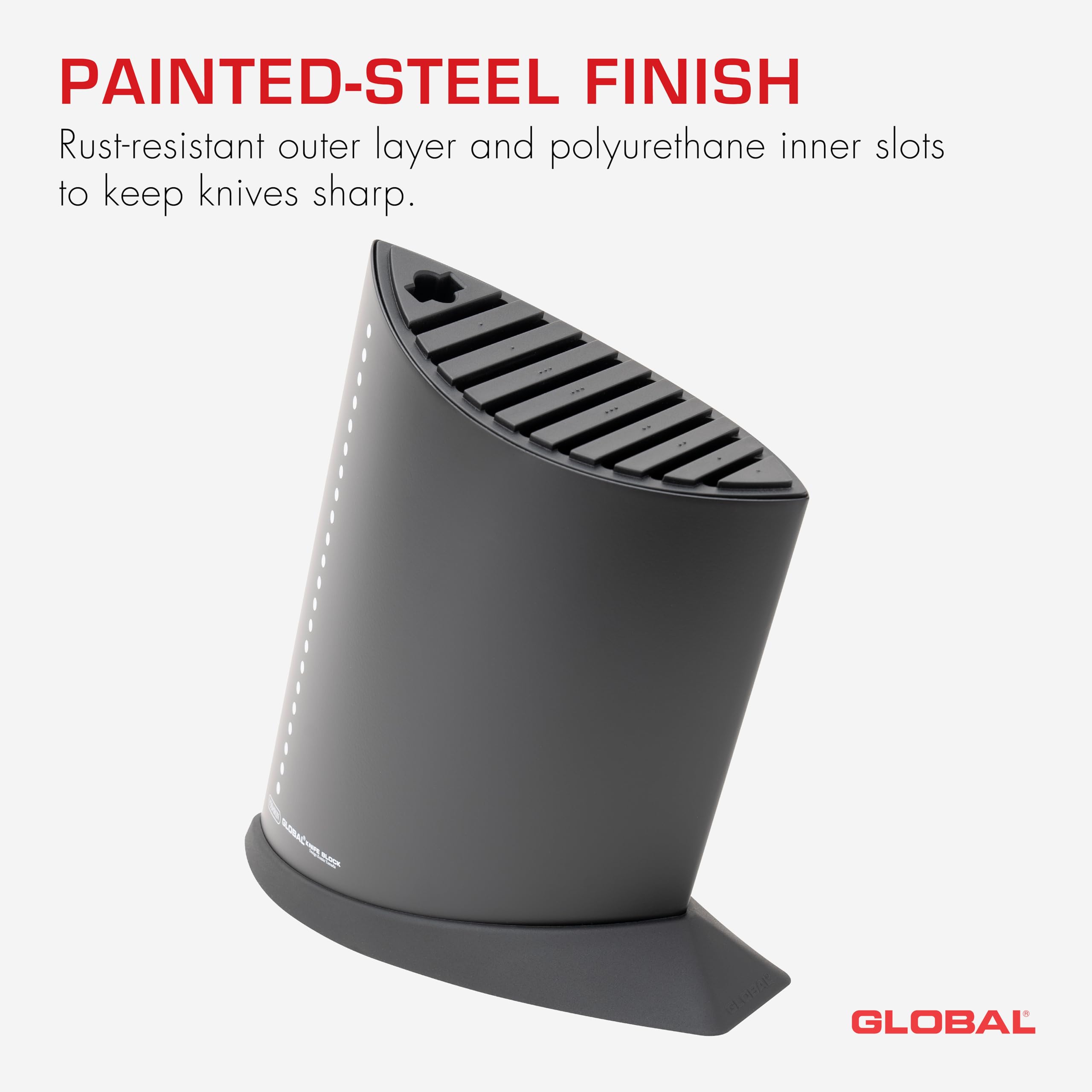 global-gkb-52-cb-10-slot-knife-block-black-holds-9-knives-plus-steel-or-shears image 5