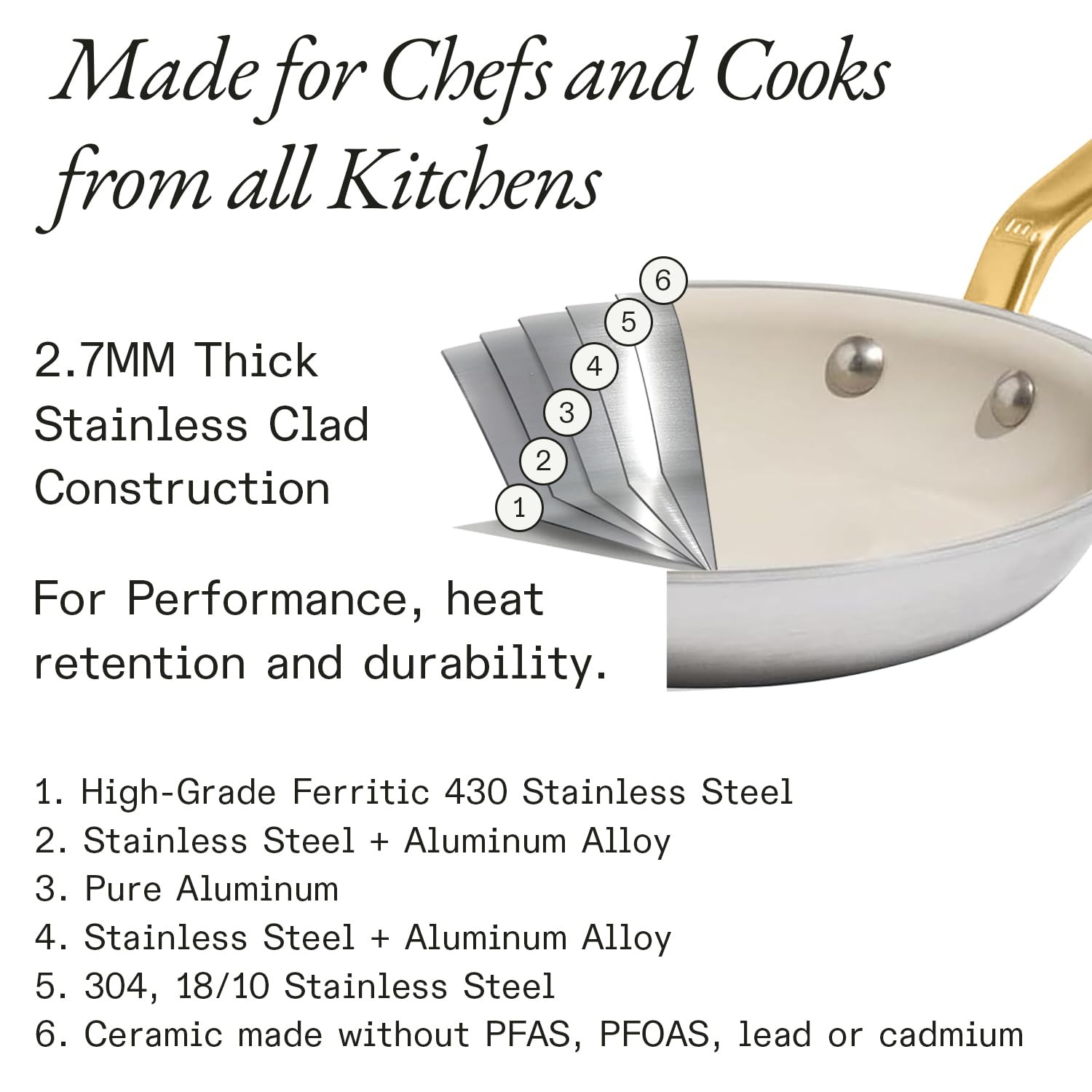 made-in-8-ceramic-non-stick-frying-pan-antique-brass-handle-5-ply-stainless-clad image 2