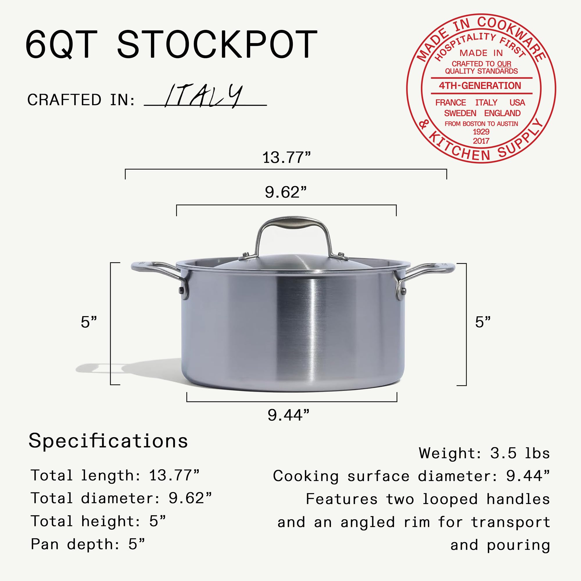 made-in-6-quart-stainless-clad-stock-pot-with-lid-5-ply-induction-compatible-cra image 3