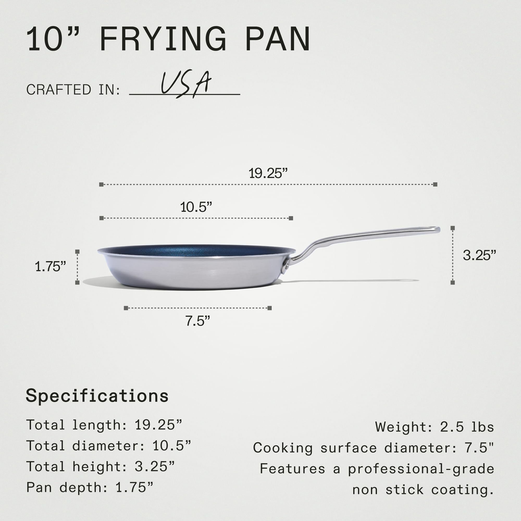 made-in-10-non-stick-frying-pan-harbour-blue-5-ply-stainless-clad-procoat-nonsti image 3