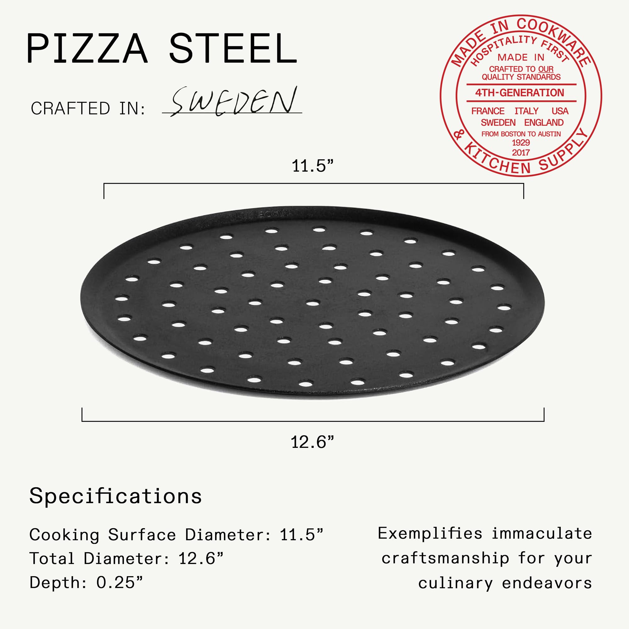 made-in-seasoned-12-carbon-pizza-steel-pre-seasoned-perforated-baking-steel-craf image 3