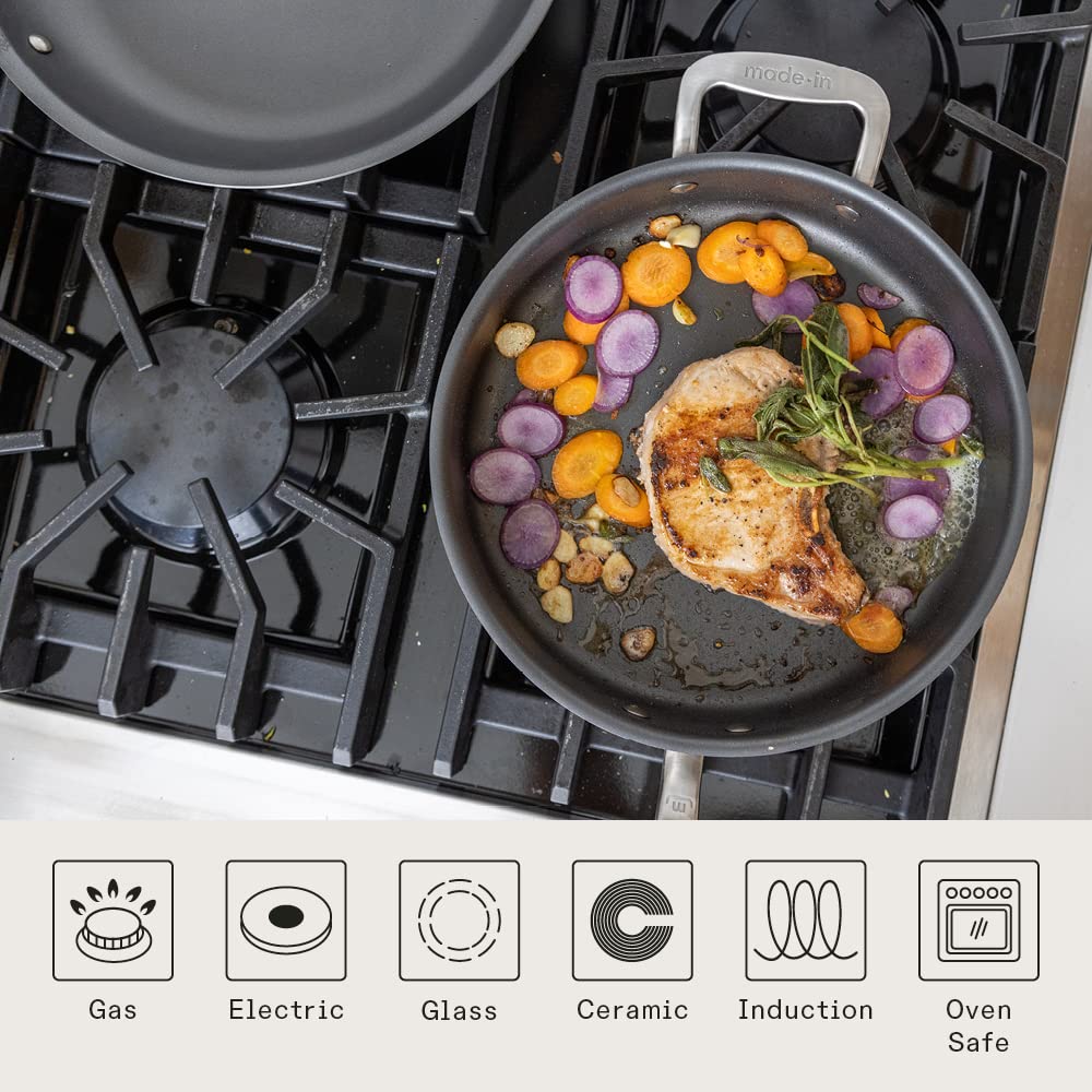made-in-procoat-3-5-quart-non-stick-saute-pan-5-ply-stainless-clad-graphite-indu image 4