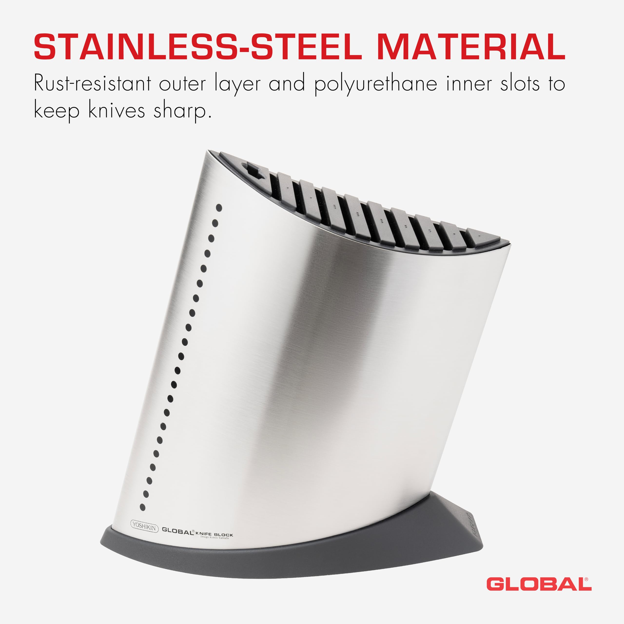 global-gkb-52-10-ship-shape-knife-block-stainless-steel-10-slot-contemporary-kni image 5