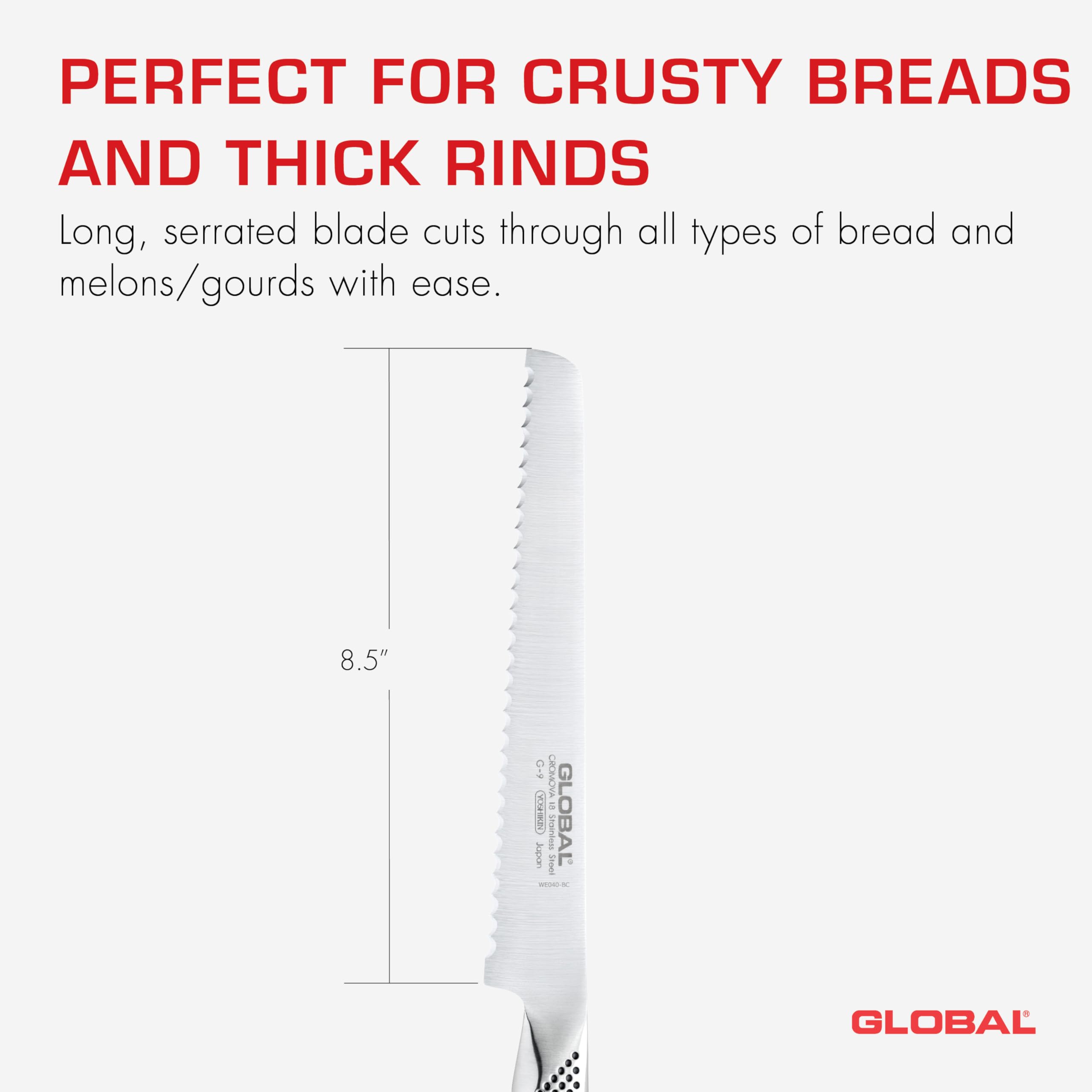 global-g-9-8-75-serrated-bread-knife-cromova-18-stainless-steel image 4